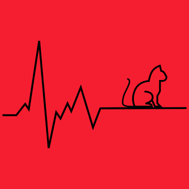 Motiv Herzschlag Katze