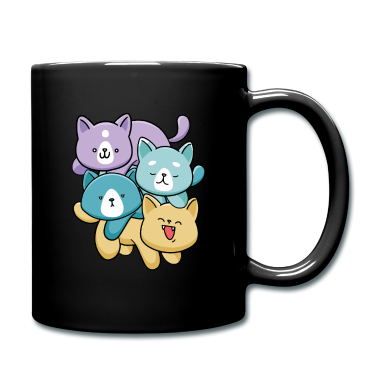 Katzen Tasse - Kawaii Katze mit Kawaii Katzen Familie