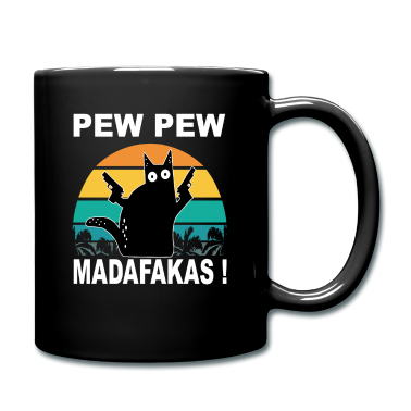 Katzen Tasse - Cat Pew Pew Madafakas Vintage Crazy Cat Funny Cat