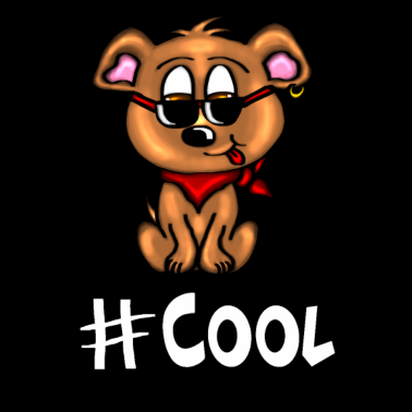 Motiv #Cool Hund mit Sonnenbrille - niedlich - süß