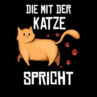 Motiv Die mit der Katze spricht | Katzenmama Kätzchen