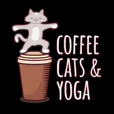 Motiv Lustiges Kaffee Katzen Yoga Geschenk