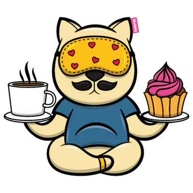 Motiv Katzen Yoga Kaffee Muffin chilled geschenk Cat