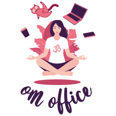 Motiv OM Office · Yoga Homeoffice · AUM Katze Meditation