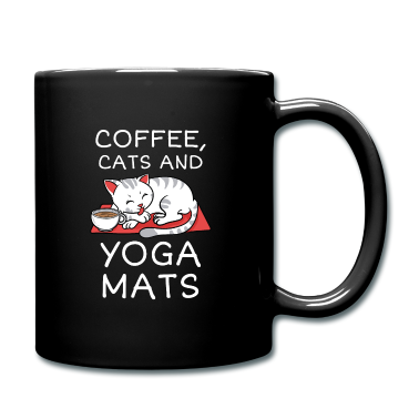 Katzen Tasse - Coffee, Cats And Yoga Mats