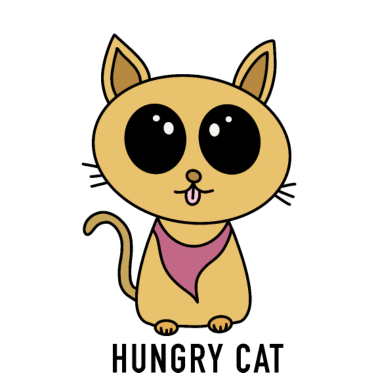 Motiv Hungry Cat. Hungrige Katze