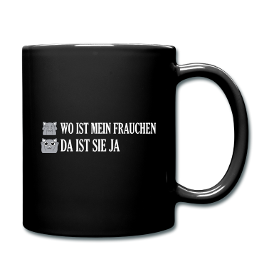 Katzen Tasse - Wo ist mein Frauchen Da ist sie ja Katze Spruch