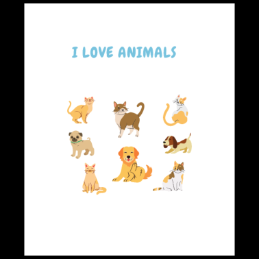 Motiv I love animals
