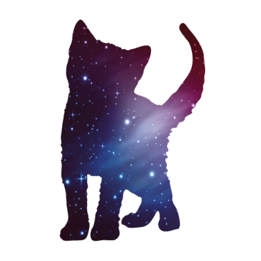 Motiv Katze Kitten Silhouette Space Cat Weltall Geschenk