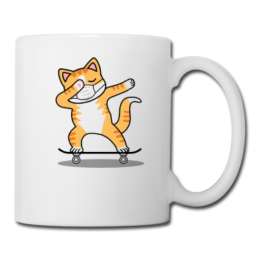 Katzen Tasse - Skateboard Katze Dabbing Tanz Hip Hop