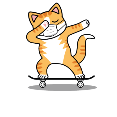 Motiv Skateboard Katze Dabbing Tanz Hip Hop