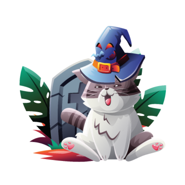 Motiv Halloween Katze mit Hexenhut