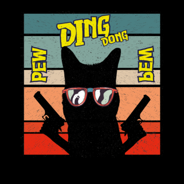 Motiv Katze Pew Pew lustiges Katze