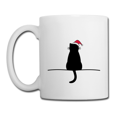 Katzen Tasse - Katze Nikolaus Weihnachtskatze Weihnachten