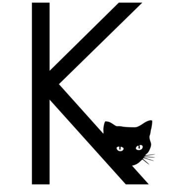 Motiv Buchstabe K mit Katze