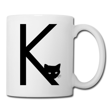 Katzen Tasse - Buchstabe K mit Katze