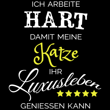 Motiv Ich arbeite hart - Katze