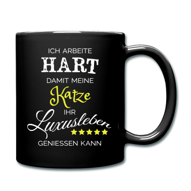 Katzen Tasse - Ich arbeite hart - Katze