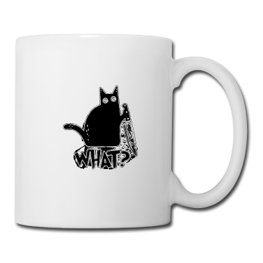 Katzen Tasse - Katze mit Messer - What?