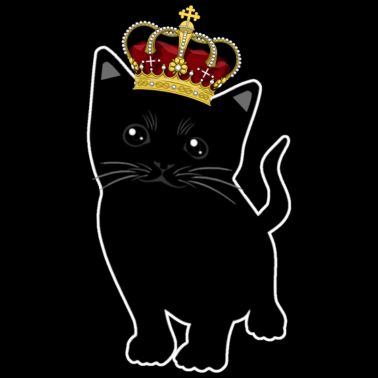 Motiv Katze mit Krone Katzenjunges König des Hauses