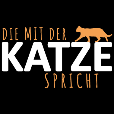 Motiv Die mit der Katze spricht