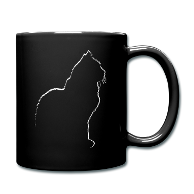 Katzen Tasse - Katze Katzen Kitten Silhouette Grafik Geschenk