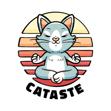 Motiv Cataste lustiges Katzen Yoga Meditation