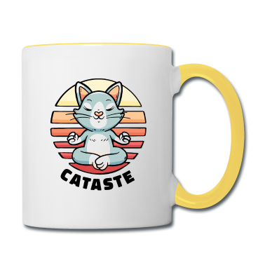 Katzen Tasse - Cataste lustiges Katzen Yoga Meditation