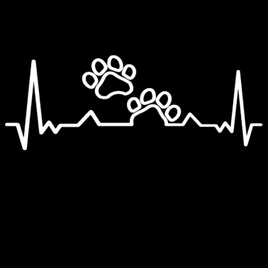 Motiv Hundepfote Herzschlag Pfote
