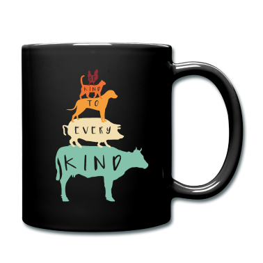 Katzen Tasse - VEGAN be kind to every kind vintage retro