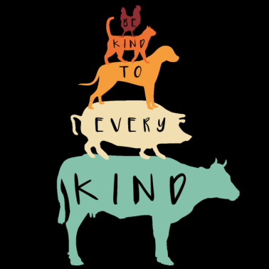Motiv VEGAN be kind to every kind vintage retro