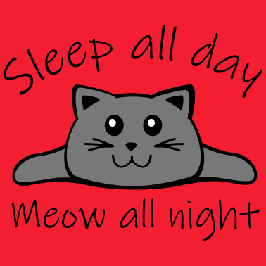 Motiv Sleep all day - Meow all Night