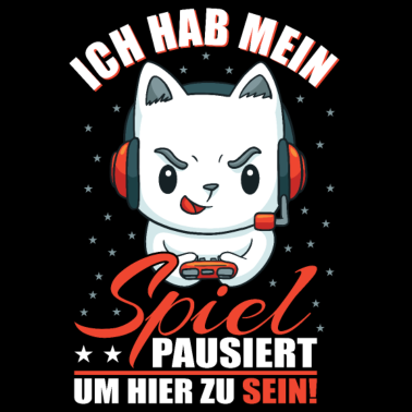 Motiv Gaming Katze Gamer Geschenkidee Lustiger Spruch