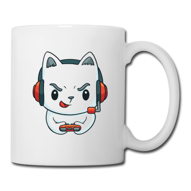 Katzen Tasse - Gamer Katze Gaming tshirt Geschenk t shirt