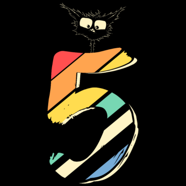 Motiv 5. Geburtstag Lustige Katze Retro Geschenk