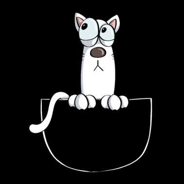Motiv Katze In der Tasche - Katzen - Comic