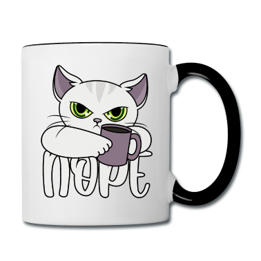 Katzen Tasse - Nope Katze Kaffee