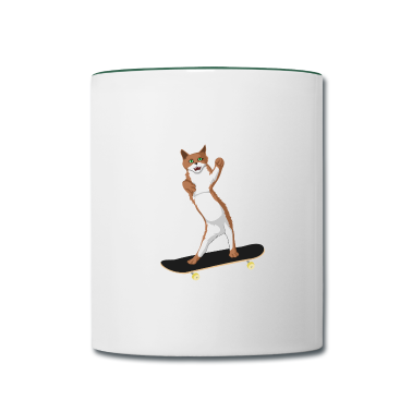 Katzen Tasse - Katze auf einem Skateboard | Katzen | Skater, sk8