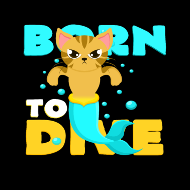 Motiv Katze Geboren um zu tauchen Wasserscheu Katzen