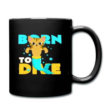 Katzen Tasse - Katze Geboren um zu tauchen Wasserscheu Katzen