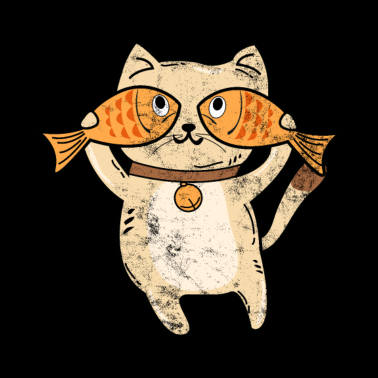 Motiv katze perserkatze süß haustier geschenk fisch