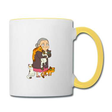 Katzen Tasse - Oma Großmutter Lady Katze Kätzchen Mieze Geschenk
