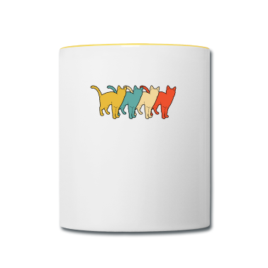 Katzen Tasse - Vintage Retro Pop Siamkatze Haustier Geschenkidee