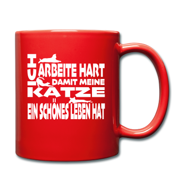 Katzen Tasse - Harte Arbeit für meine Katze, Lustig, Geschenkidee