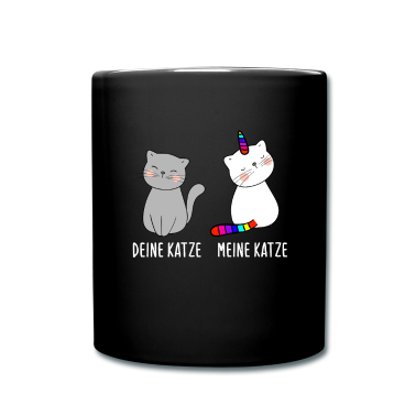 Katzen Tasse - Deine Katze meine Katze