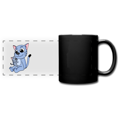 Katzen Tasse - Katze Familie - Katze mit Baby - Katze