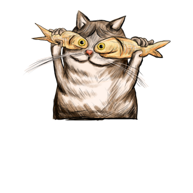 Motiv Lustige Katze liebt ihre Fischaugen