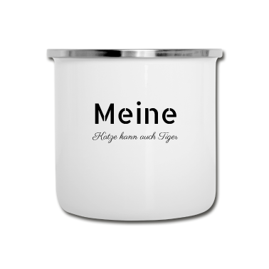 Katzen Emaille Tasse - katze - meine Katze kann auch Tiger