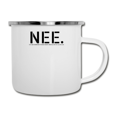 Katzen Emaille Tasse - katze - Katze ist allergisch