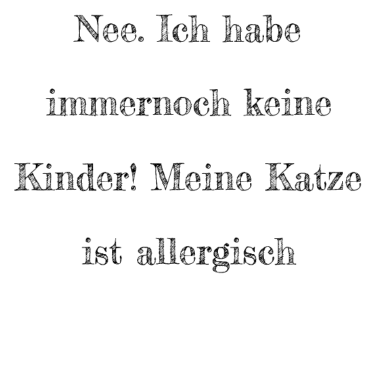 Motiv katze - Katze ist allergisch
